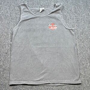 Old Row Tank Top Sz M Mens Gray Skater Bad Day To Be A Beer Race Car Graphic